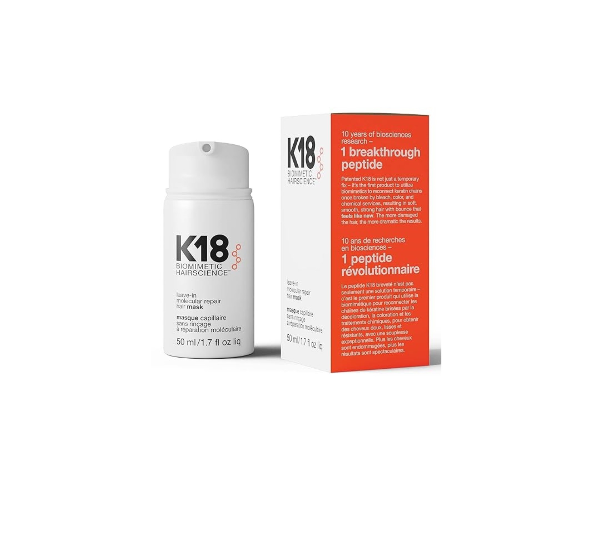 K18 Leave-In Repair Mask ნიღაბი თმის დასატოვებელი 50მლ